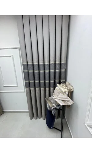 NİVEMESHOME ÇAKI FJ672069 V-5422 TAŞ 1/3 SIK PİLELİ FON PERDE APM