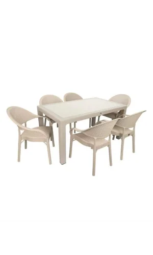 NİVEMESHOME CAPPİCİNO RATTAN MASA TAKIMI