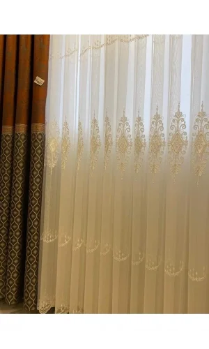 NİVEMESHOME DOPPELT BESTICKTE 1/3 DICHT PLISSIERTE VOILE GARDINE APM