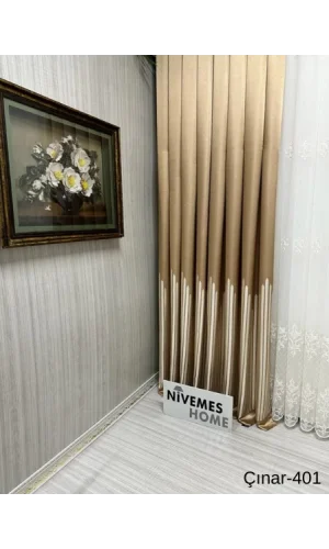 NIVEMESHOME ÇINAR ALTIN 401 1/3 DENSE PLEATED CURTAIN APM