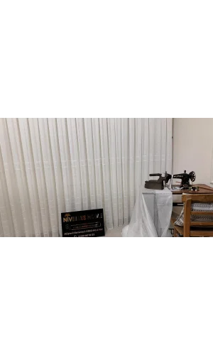 NİVEMESHOME LINED LEADEN SHANTUNG 1/3 DENSELY PILED TULLE CURTAIN APM