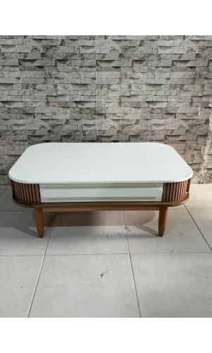 NIVEMESHOME DALYA KREM-CEVIZ MESA DE CENTRO