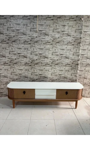 MESA DE TELEVISIÓN NIVEMESHOME DALYA CREMA-NOGAL