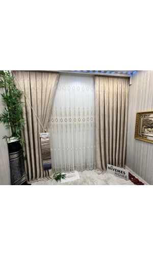 NİVEMESHOME DAMLA 1631 1/3 ПЛИССИРОВАННАЯ ЗАНАВЕСКА APM