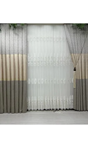 NİVEMESHOME DEREN 2846 1/3 SIK PİLELİ TÜL PERDE APM