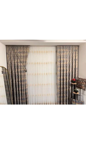 NİVEMESHOME İSTANBUL V-5502 1/3 SIK PİLELİ FON PERDE APM