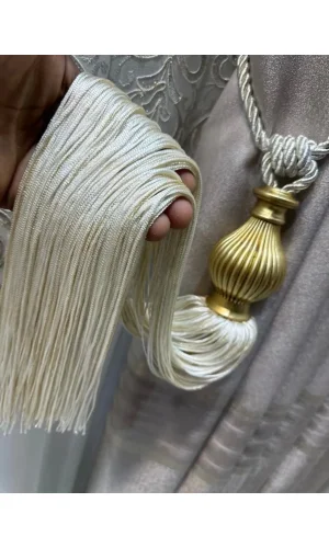 NİVEMESHOME ECRU FRINGED CEILING MOUNTING ARM