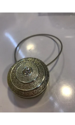 NİVEMESHOME ELEGANT ROUND STONE GOLD CURTAIN HOOK