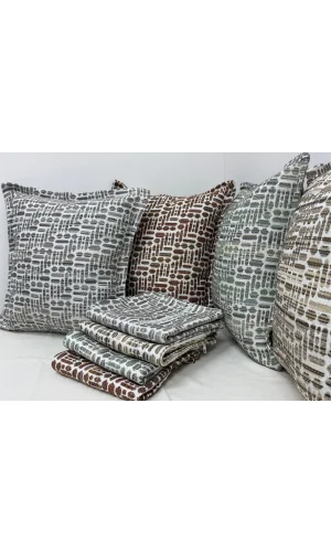 NIVEMESHOME FEDERGEFÜLLTES KISSEN 45X45 LISA 01 ZIEGELROT