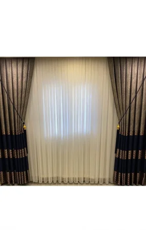 NİVEMESHOME FİTİLLİ SİMLİ 1/3 SIK PİLELİ TÜLL VORHANGARNITUR APC