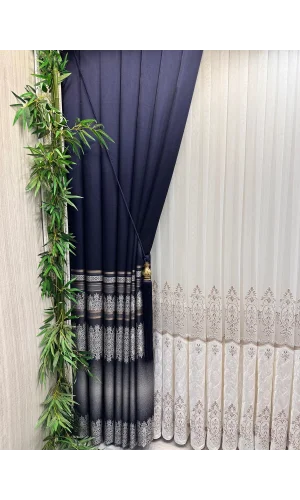 NİVEMESHOME FT632255 V-530 ANTAKYA DUNKELBLAU 1/3 DICHT FALTROLLO APM