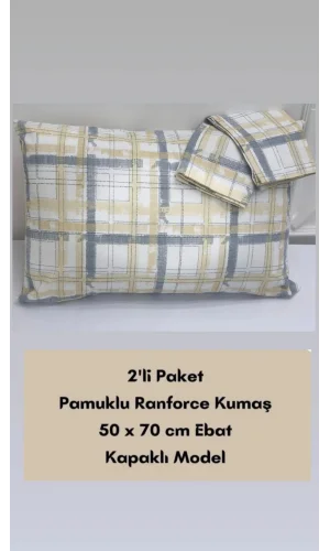 NİVEMESHOME DUNKLES KARIERTES DESIGN 2ER-PACK KISSENBEZUG 50X70