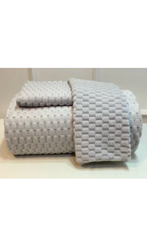 NİVEMESHOME GRAUES POLO DOPPELBETTBEZUG-SET ÖZDİLEK