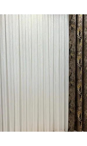 NİVEMESHOME SILBER GESTREIFTER 1/3 DICHT FALTROLLO TÜLLVORHANG APM