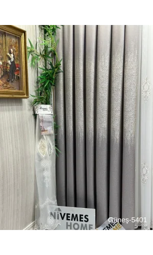 NİVEMESHOME Солнцезащитное полотно FT632121 СЕРЫЙ V-5401 1/3 ПЛОТНОЕ ТКАНИ ФОНОВОЕ ШТОРЫ APM