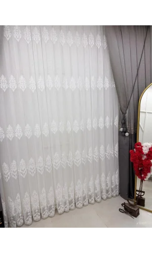 NİVEMESHOME HARE 1/3 PİLELİ TÜL PERDE APM