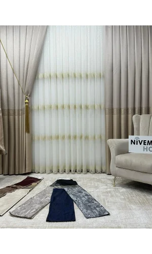 NİVEMESHOME HAYALLIFE ANTAKYA V-5201 1/3 DICK GESMOKTE FENSTER VORHANG APM