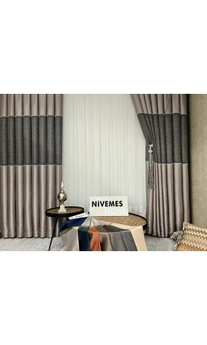 NİVEMESHOME HAYALLİFE Ozean V-5412 1/3 HOHE STEIFEN VORHANG