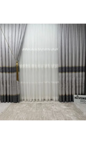 NİVEMESHOME HAYALLIFE PALMIRA V-2002 1/3 DICKES GESTAPELTES VORHANG
