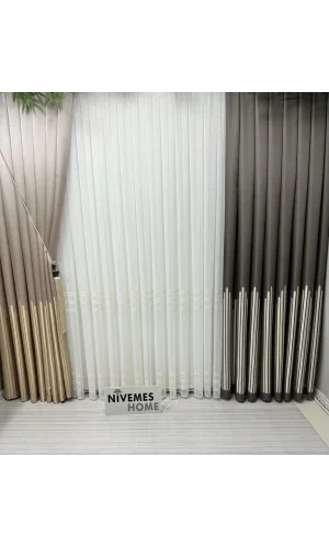 NİVEMESHOME HERCAİ GOLD 1/3 DENSELY PLEATED TULLE CURTAIN APM