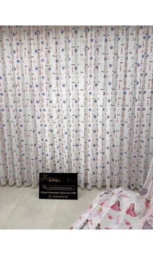 NIVEMESHOME HYL00009.801 PRD55293 SHIP THEMED CHILDRENS ROOM 1/2.5 PILE TULLE CURTAIN APM