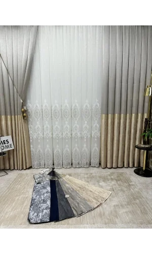 NİVEMESHOME İNCİ V-191 1/3 DİKLEŞTİRİLMİŞ PERDE KUMAŞI