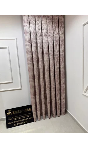 NİVEMESHOME İSTANBUL V-1001 1/3 SIK PİLELİ FON PERDE APM