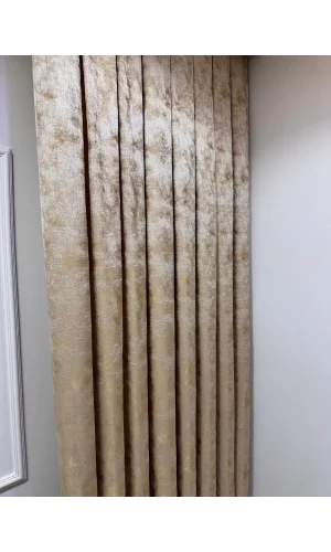 NİVEMESHOME ISTANBUL V-401 GOLD 1/3 DICK GEPLEITE VORHANGGARDINE APM