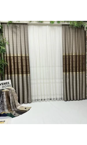 NİVEMESHOME JEWEL 1/3 DİK DANTELLİ TÜL PERDE APM