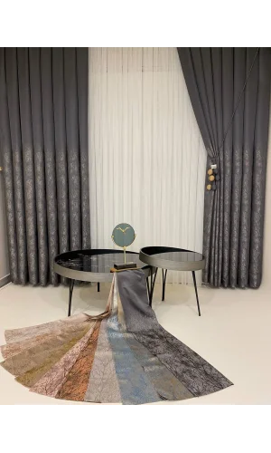 NİVEMESHOME JUNDA GRAU 1/3 DICK BÜNTEL VORHANG APM