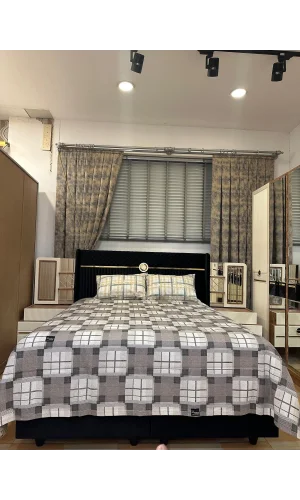 COPERTONE MATRIMONIALE SINGOLO CON FANTASIA CAFFÈ NIVEMESHOME 200X230