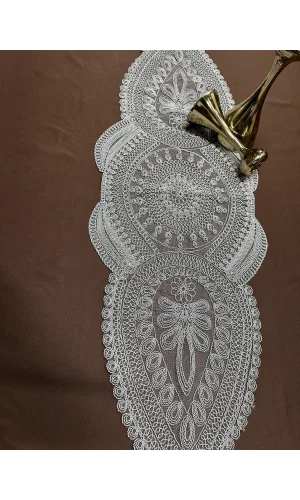 NİVEMESHOME KAHVE İŞLEMELİ RUNNER