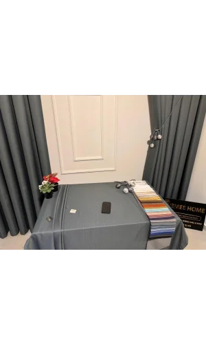 NİVEMESHOME KETEN TREND MASA ÖRTÜSÜ GRİ APM