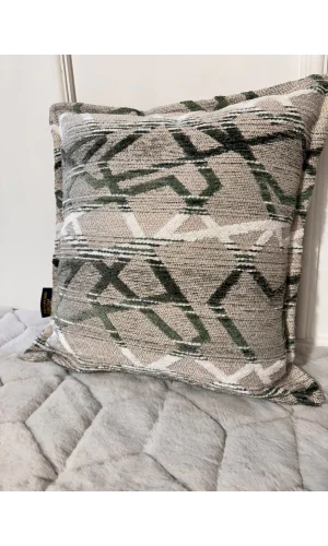 NIVEMESHOME CUSHION COVER 45X45 MATEO 63-04 GREEN-CREAM