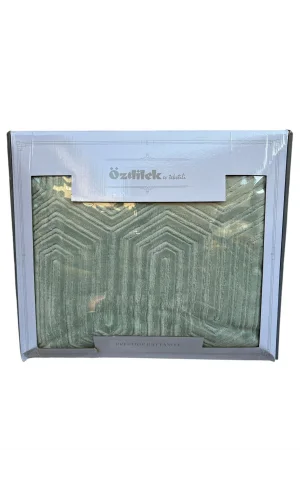 نصيحة المنزل بطانية فاخرة مزدوجة الأخضر الداكن لشخصين من أوزديليك