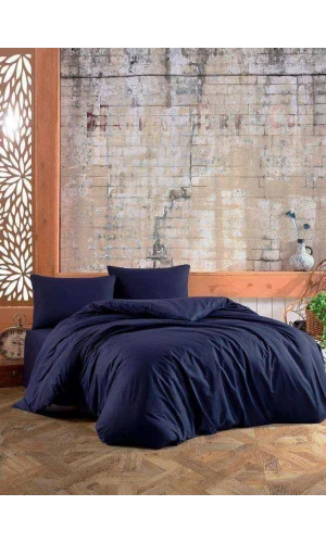 NİVEMESHOME BLAU %100 BAUMWOLLE DOPPELBETT BETTWÄSCHESET