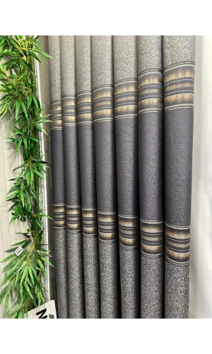 NİVEMESHOME LENDA FT 614336 V_2540 ANTRASİT 1/3 SIK PİLELİ FON PERDE APM