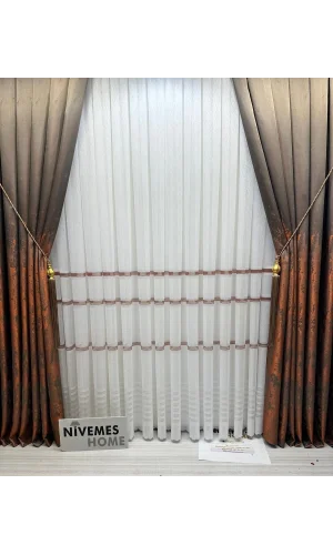 NİVEMESHOME LETONYA 1/3 SIK PİLELİ ÖRME TÜL PERDE APM