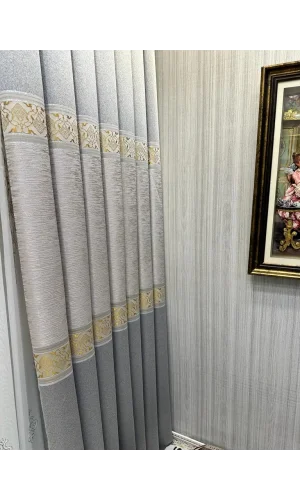 NİVEMESHOME LİKYA FT632120 V-2001 GRİ 1/3 SIK PİLELİ FON PERDE APM