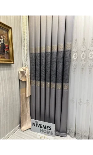 NİVEMESHOME LİKYA FT632120 V-5403 PLATA 1/3 PLISADA CORTINA DE FONDO APM