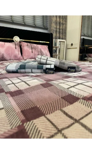 NİVEMESHOME LİLA PATTERNED 160X230 SINGLE QUILT COVER SINGLE BED SIZE