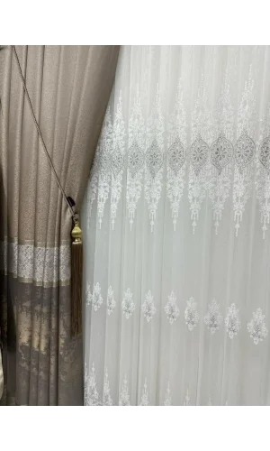 NIVEMESHOME LINES 1/3 DENSAMENTE PLISADA CORTINA DE TUL