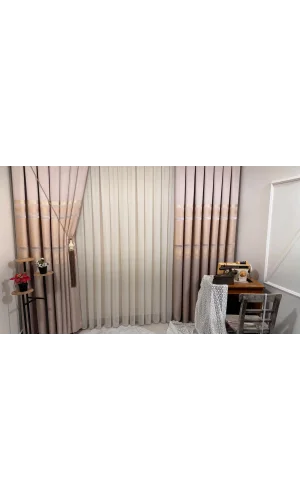 NİVEMESHOME NEUE SAISON LEINEN 1/3 DICK GEFALTETER VORHANG VON PERDE APM