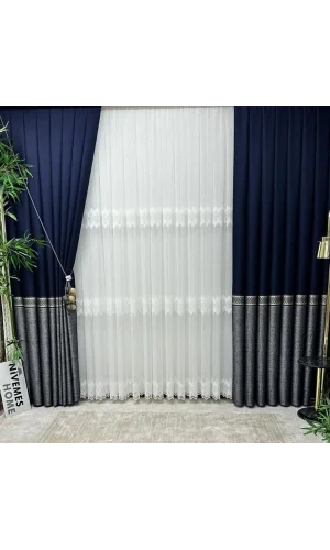 NİVEMESHOME LUCCA 1/3 DİK TÜL PERDE APM