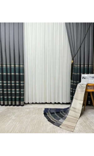 NİVEMESHOME MARVEL V-2537 1/3 DICHT GEFALTETER VORHANG APM