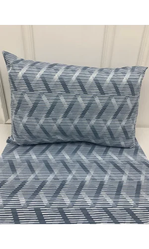 NİVEMESHOME BLAU GESTREIFTES MUSTER 2ER PACK KISSENBEZUG ÜBERZUG 50X70