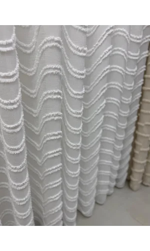 NİVEMESHOME MILA HALF PATTERNED 1/3 RUFFLED TULLE CURTAIN APM