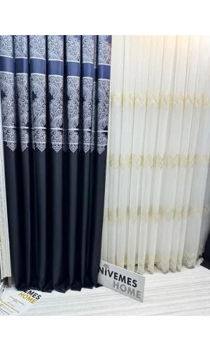NİVEMESHOME MILAS NEGRO 671539 1/3 BIEN PLISADO CORTINA APM
