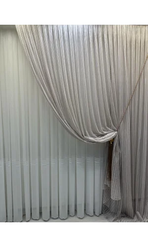 NİVEMESHOME MIRABELLA2 WJ12031.802 1/3 SIK PİLELİ TÜL PERDE APM