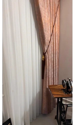 NİVEMESHOME MIZRAKLI FIR0914 AR03102 1/2,5 SIK PİLELİ BEYAZ TÜL PERDE APM